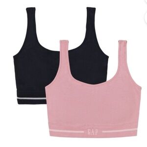 2 Pack Gap Seamless Cotton Comfort Bra Pink & Black 2XL
